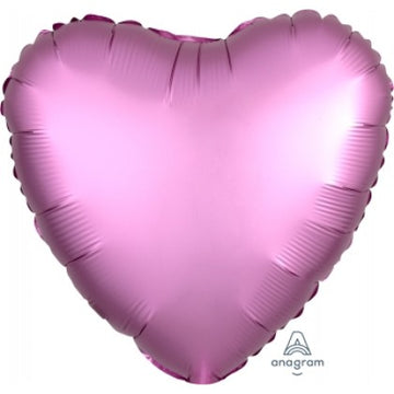 Satin Fuchsia Heart Shape Foil Balloon