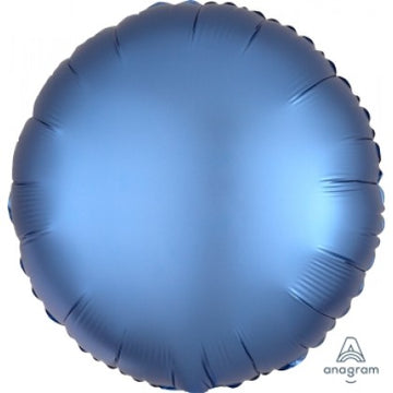 Satin Blue Round Shape Foil Balloon