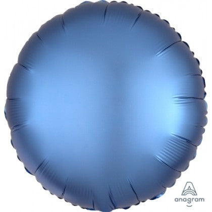 Satin Blue Round Shape Foil Balloon