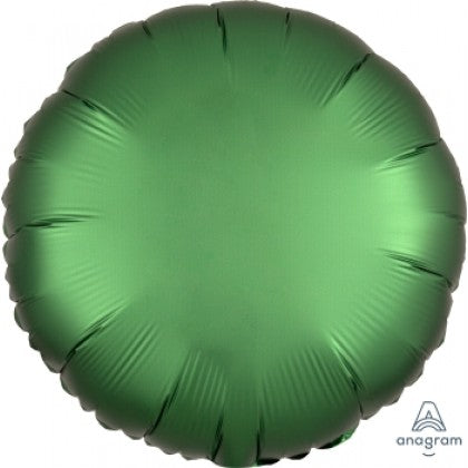 Satin Emerald Round Shaped Foil Balloon