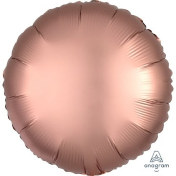 Satin Rose Gold Round Shape Foil Balloon