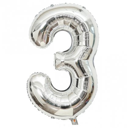 40" Number foil - Silver