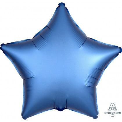 Satin Blue Star Shape Foil Balloon