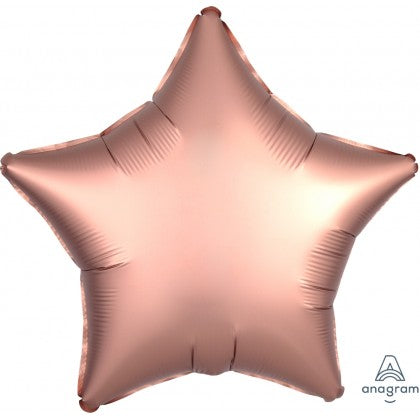 Satin Rose Gold Star Shaped Foil